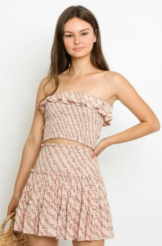 Take Me With You Blush Floral Two-Piece Dress